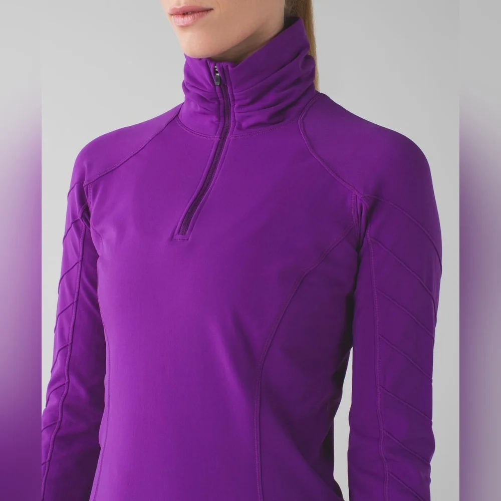 Lululemon Face The Frost 1/2 Zip 2 Tender Violet Tech Fleece Quarter Zip Sweater
